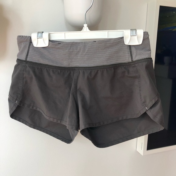 Lululemon Grey run shorts size 2